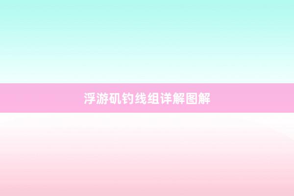 浮游矶钓线组详解图解